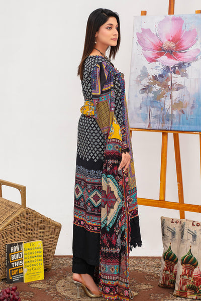 3 Pcs Digital Printed Lawn Suit Ajrak