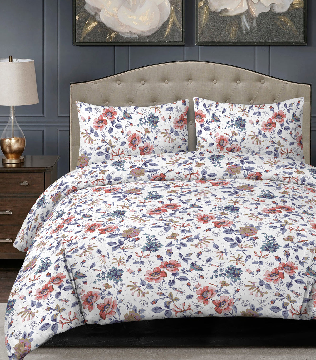 T-144 Easy Care Duvet Cover Set Abstract Flower