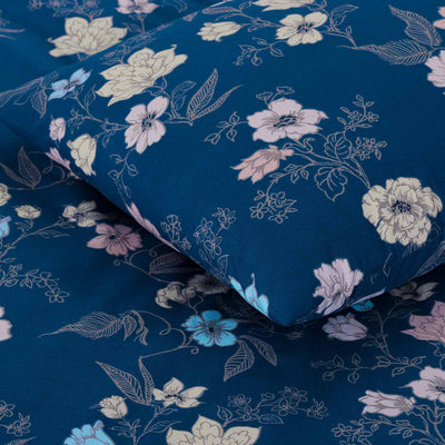 EVERYDAY ESSENTIAL T-144 DUVET COVER SET INDIGO FINEST