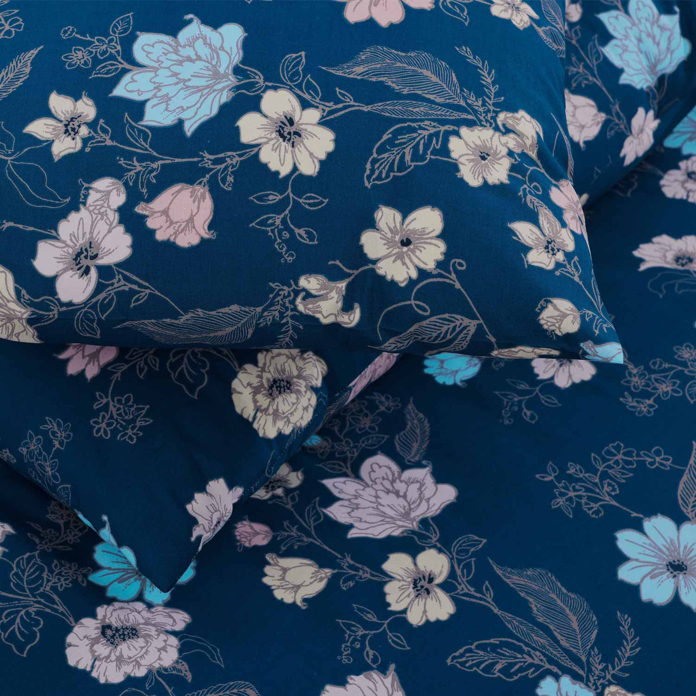 EVERYDAY ESSENTIAL T-144 DUVET COVER SET INDIGO FINEST