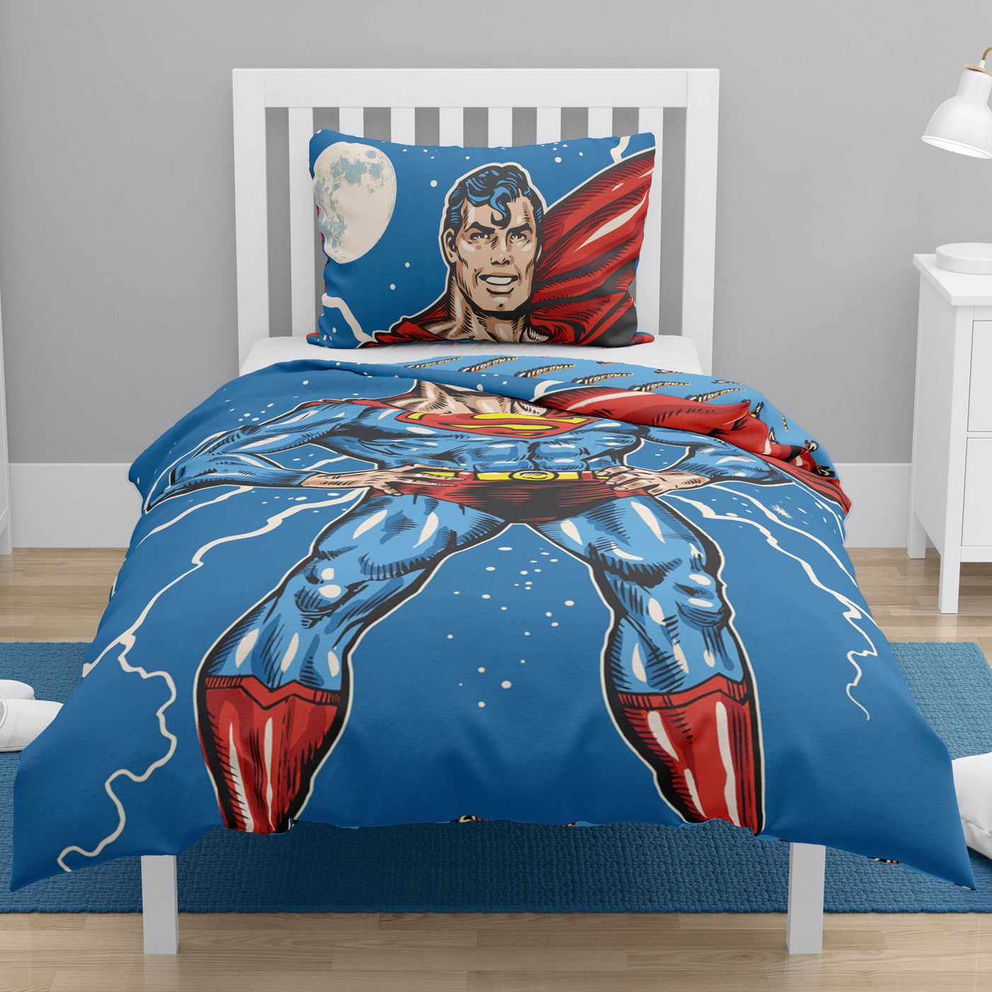 4 Pcs Kids Digital Printed Comforter Set Super Man