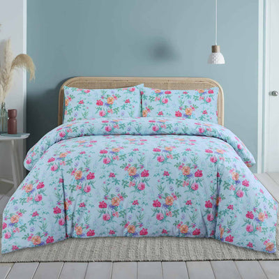 EVERYDAY ESSENTIAL T-144 DUVET COVER SET LUSH FLORIST