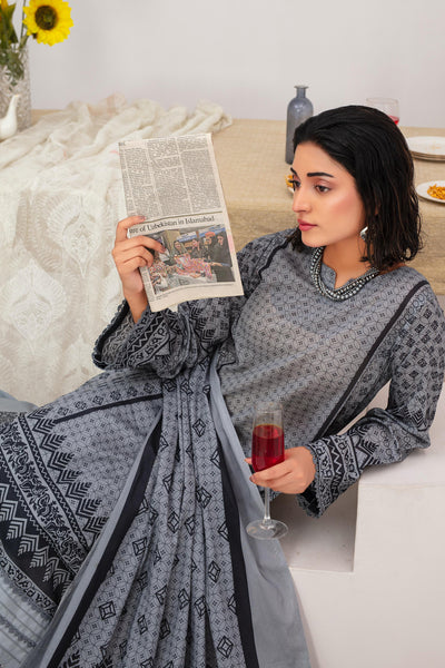 3 Pcs Digital Printed Lawn Suit Ethnic Geo