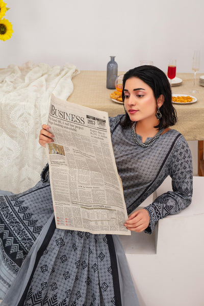 3 Pcs Digital Printed Lawn Suit Ethnic Geo