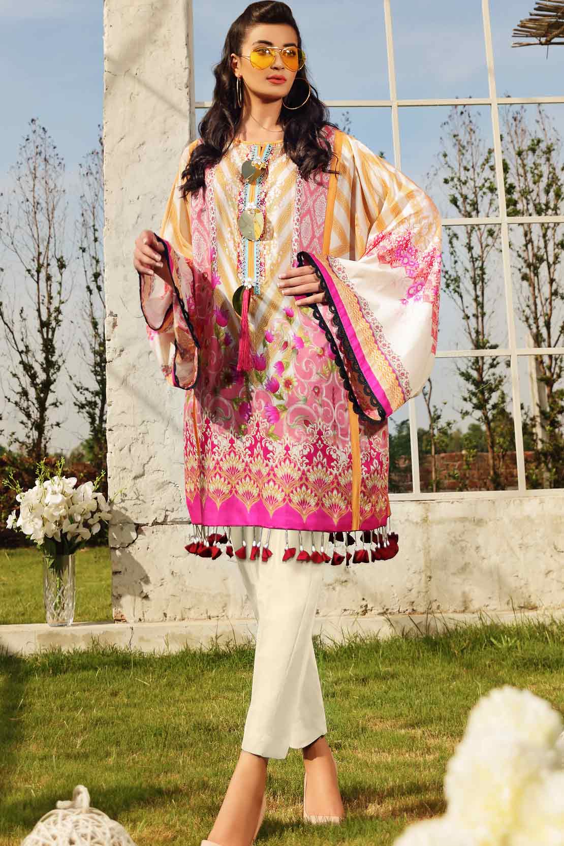 2 PCS DIGITAL PRINTED SUIT ROSE SAUVAGE