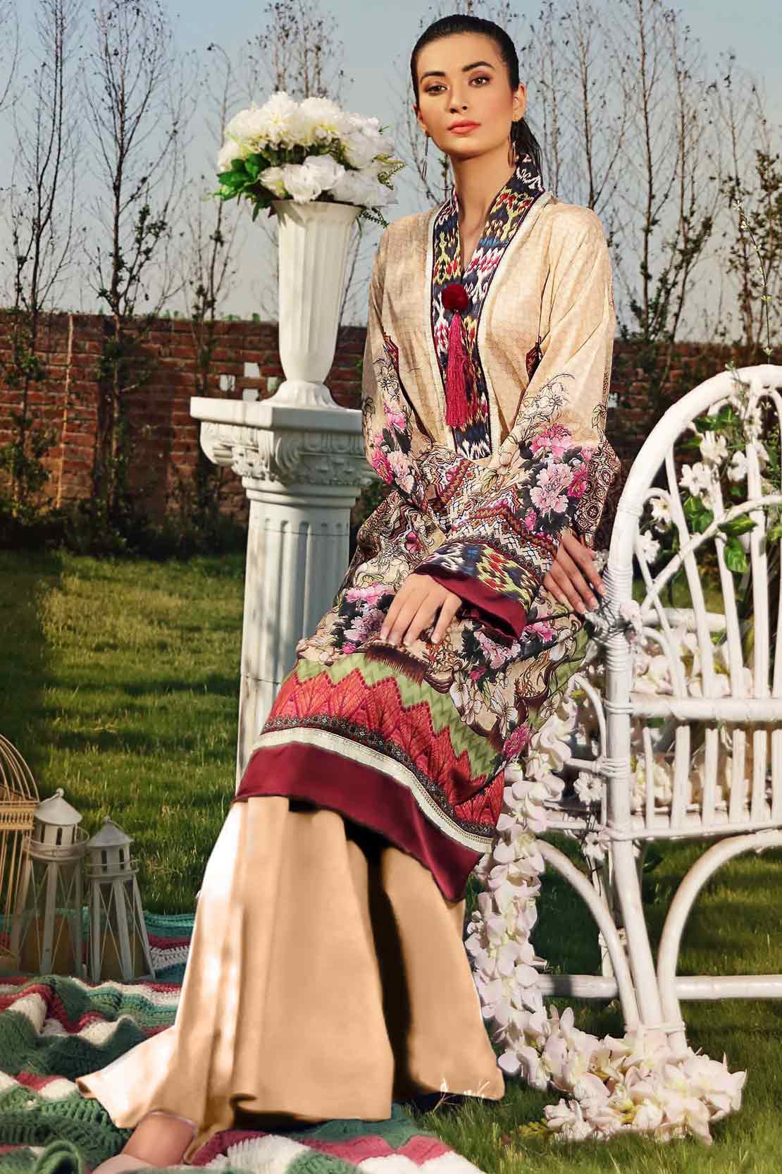 2 PCS DIGITAL PRINTED SUIT ROSE JASMIN