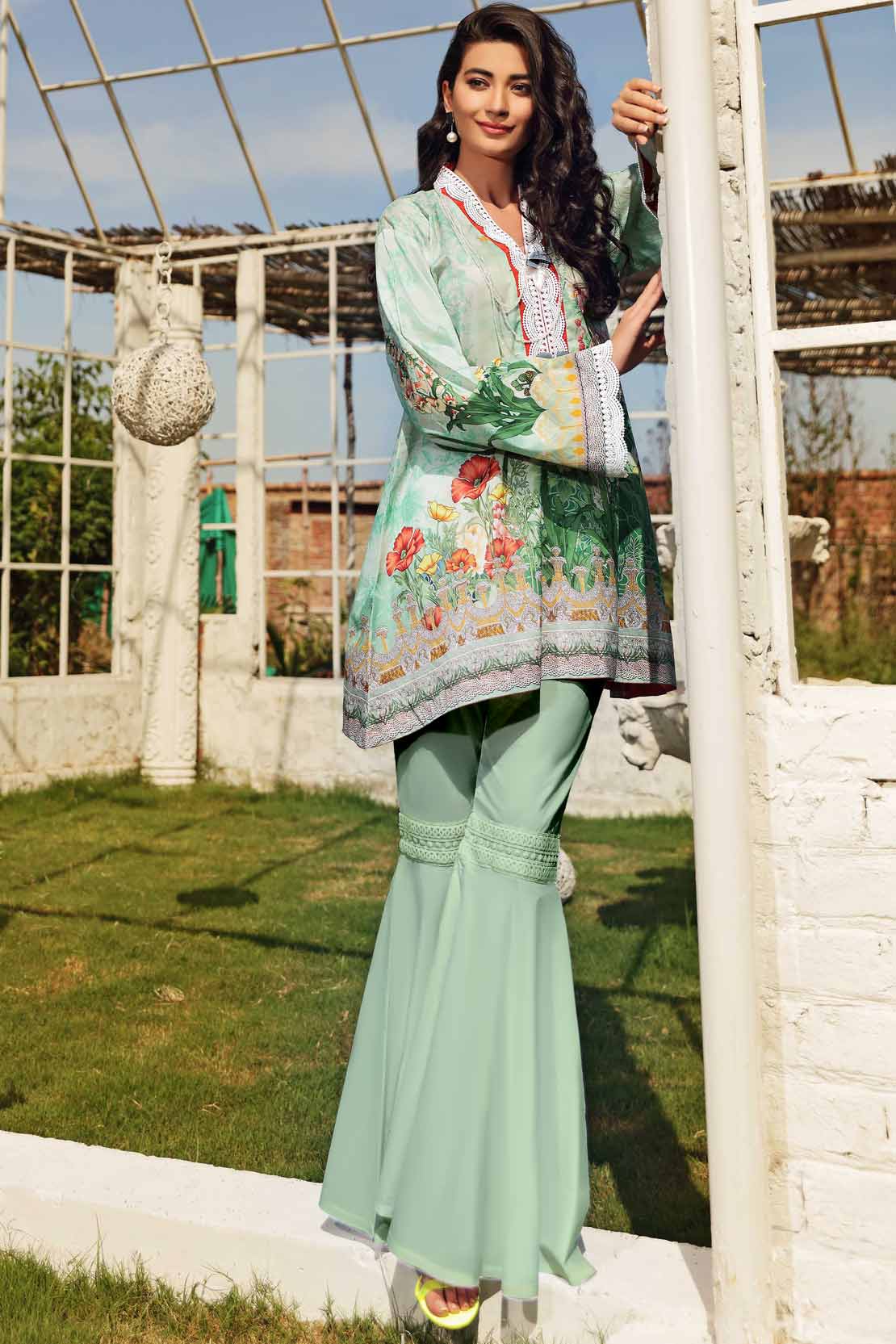 2 PCS DIGITAL PRINTED SUIT PIVOINE