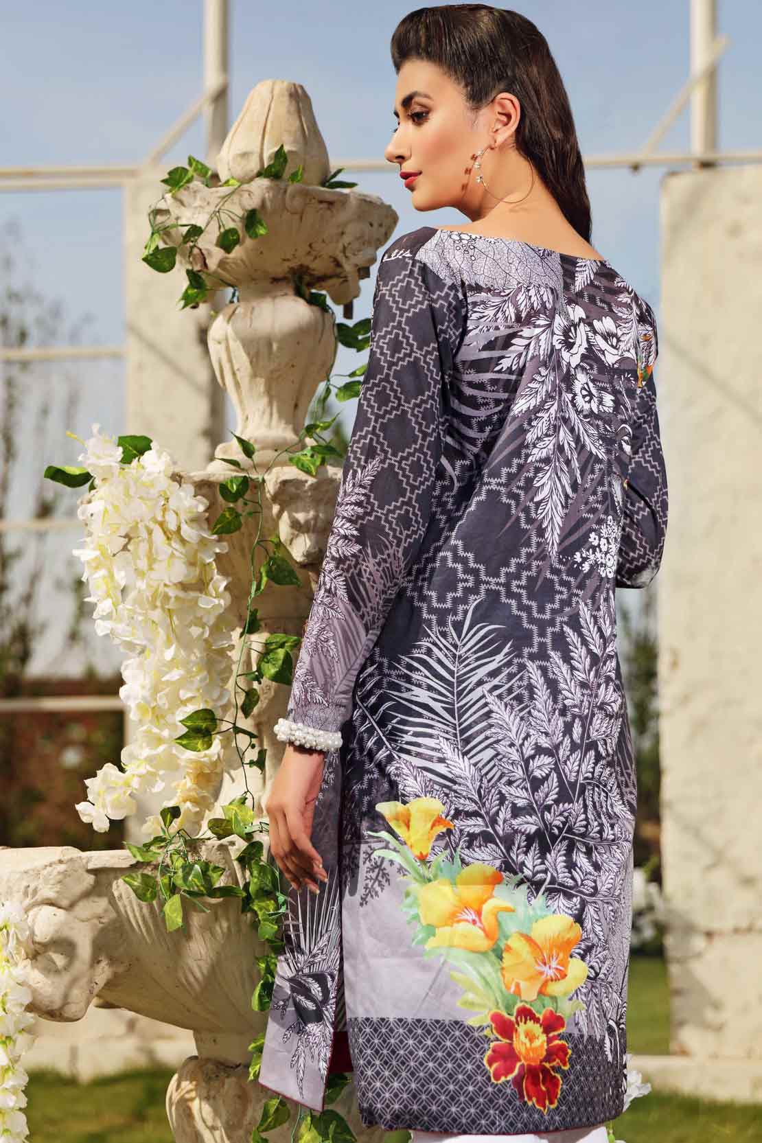 2 PCS DIGITAL PRINTED SUIT FREESIA