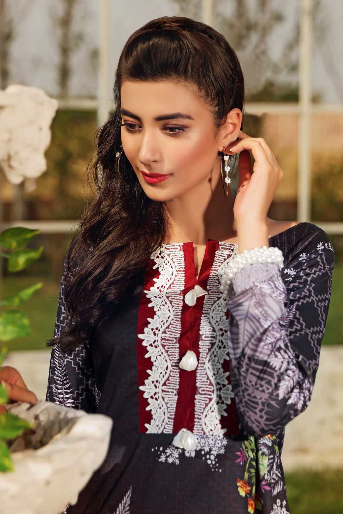 2 PCS DIGITAL PRINTED SUIT FREESIA