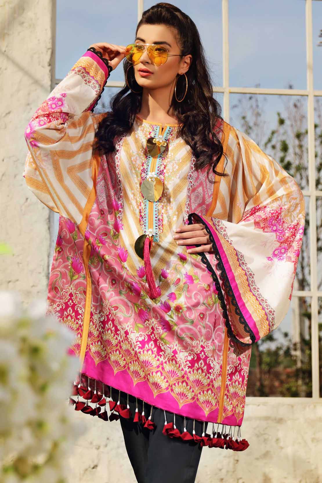2 PCS DIGITAL PRINTED SUIT ROSE SAUVAGE