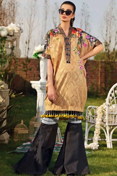 2 PCS DIGITAL PRINTED SUIT FLEUR D ORANGE