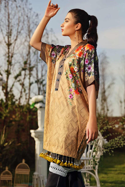 2 PCS DIGITAL PRINTED SUIT FLEUR D ORANGE