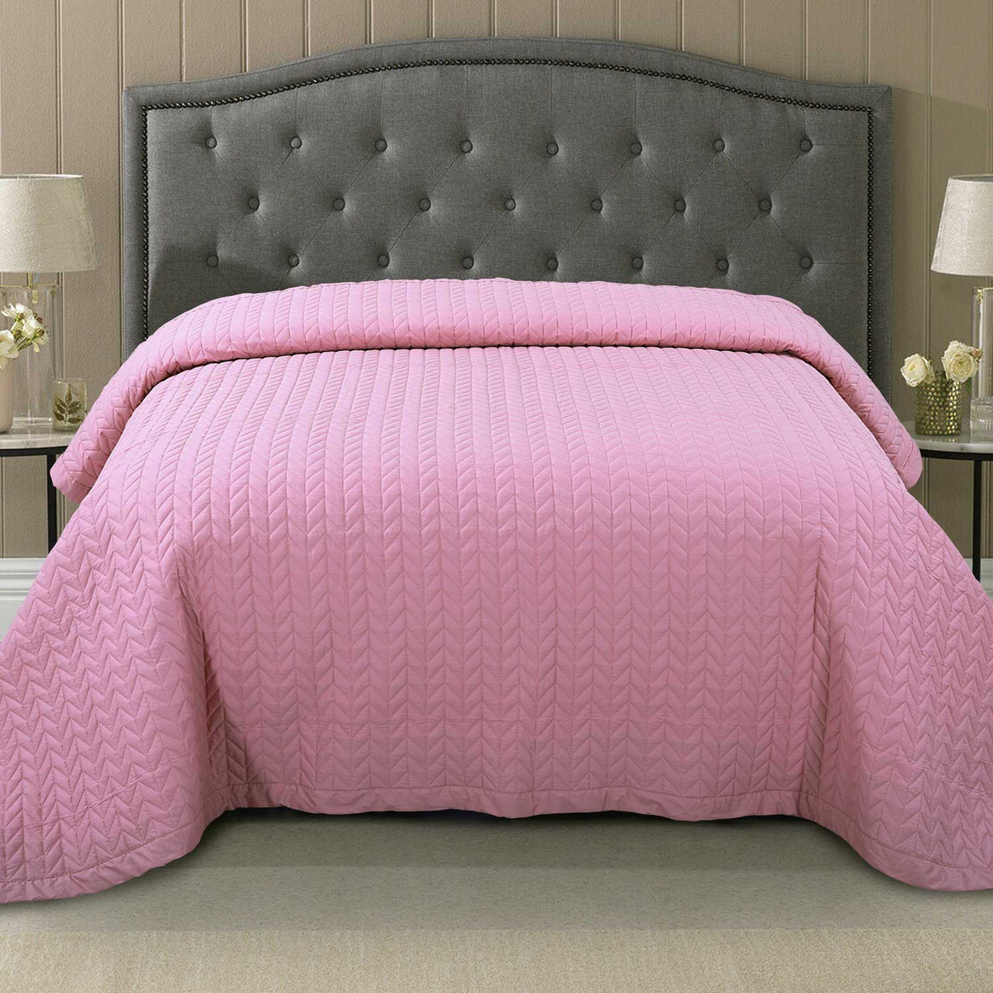 1 PC LUXURY DYED QUILTED BED THROW