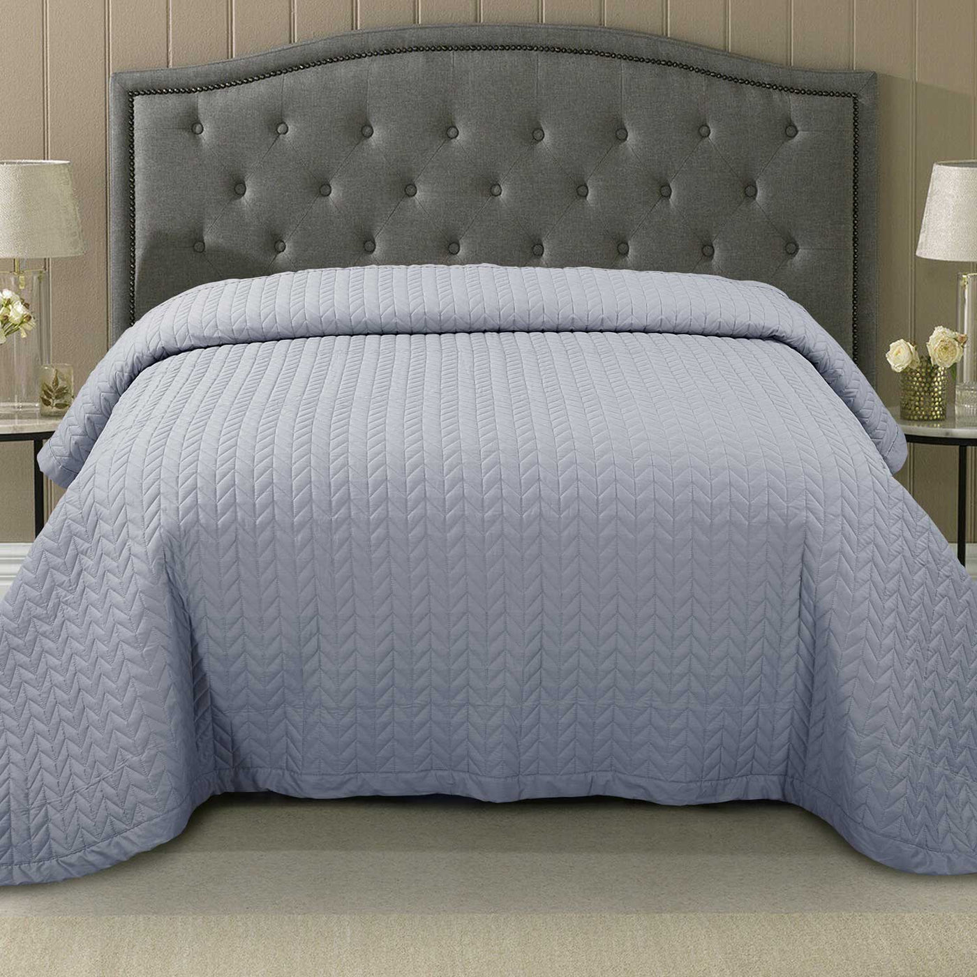 1 PC LUXURY DYED QUILTED BED THROW