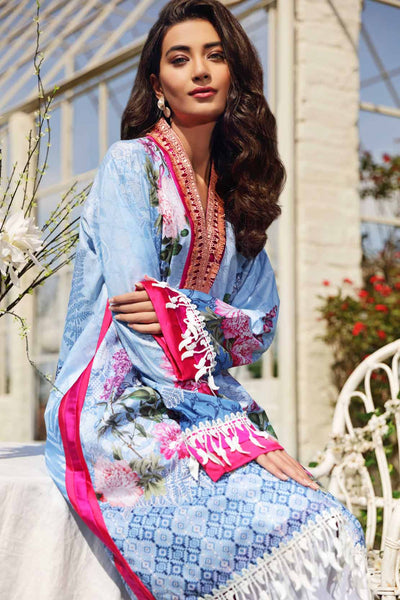 2 PCS DIGITAL PRINTED SUIT ROSE VIOLETTA