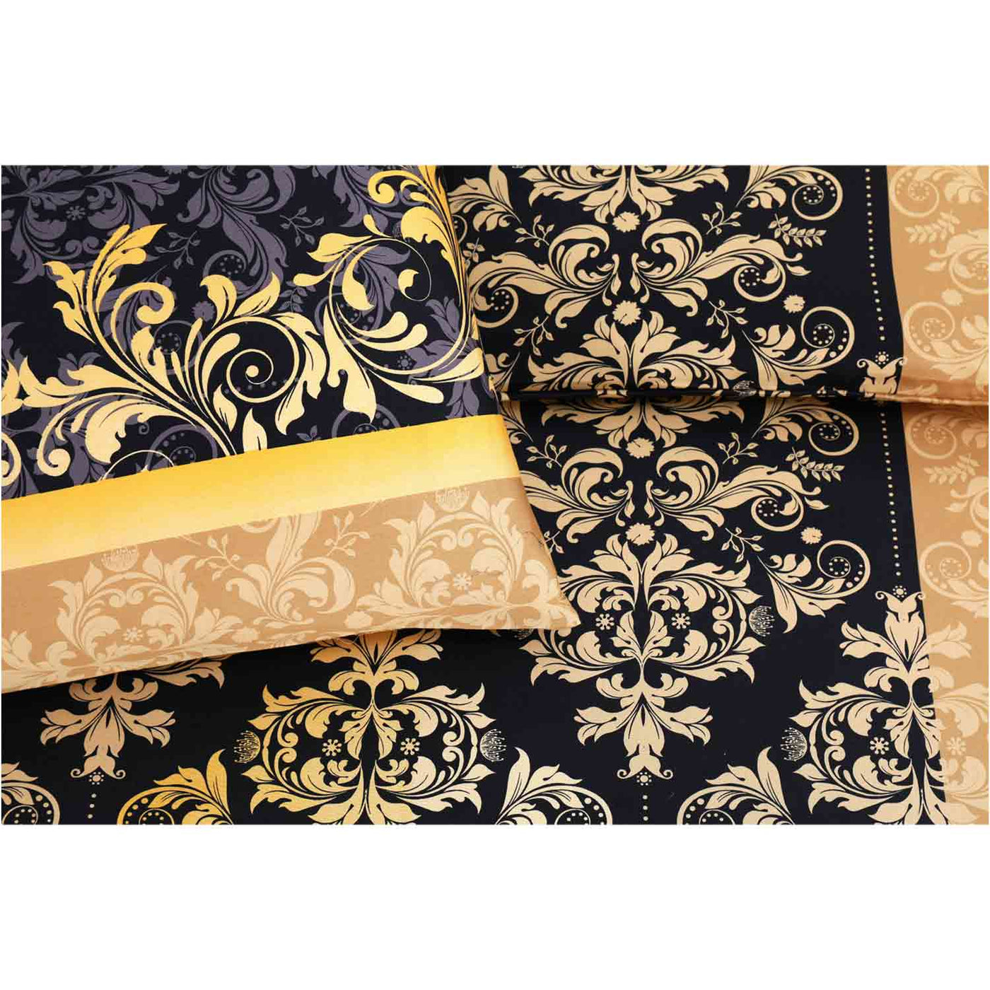 LUXURY PERCALE T-200 BED SHEET GOLDEN DAMASK