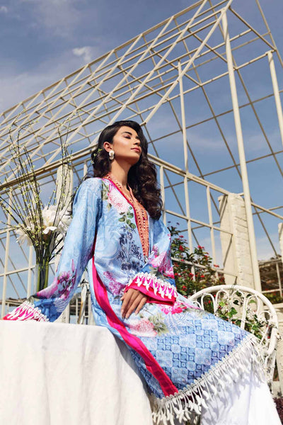 2 PCS DIGITAL PRINTED SUIT ROSE VIOLETTA