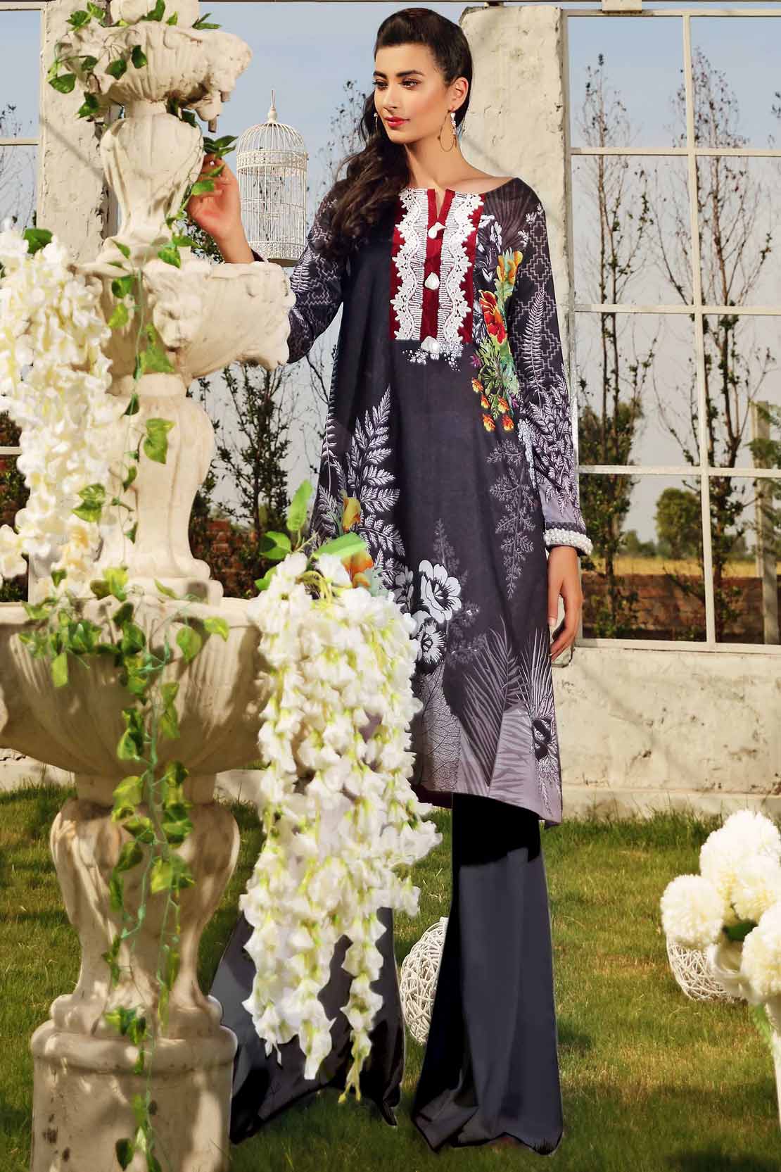 2 PCS DIGITAL PRINTED SUIT FREESIA